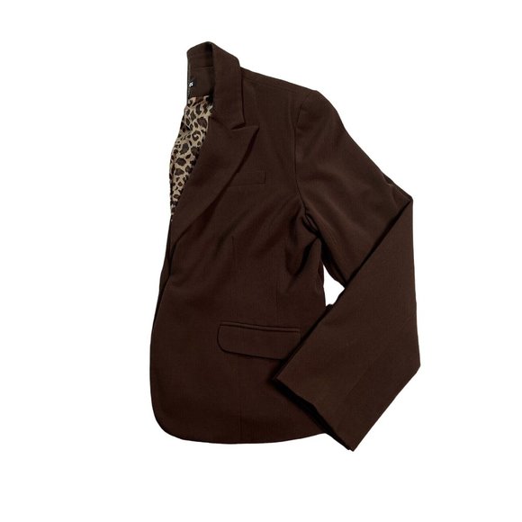 APT.9 Women's Long Sleeve Suit Jacket Flap Pockets One Button Close Brown 18 - Picture 6 of 10